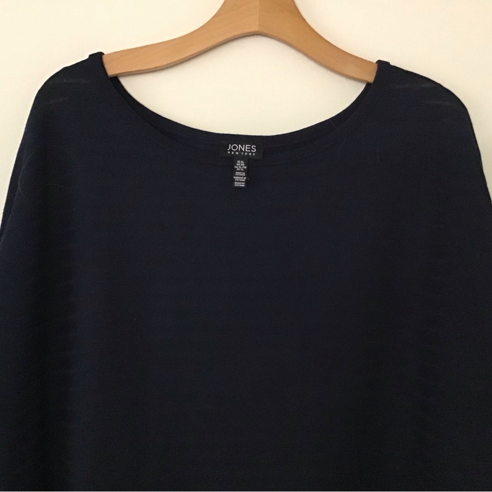 Jones NY Navy XL Poly Viscose